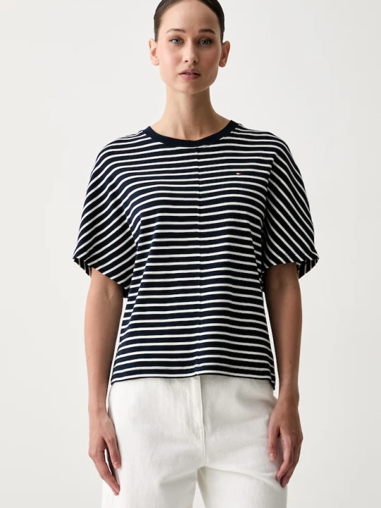 Zdjęcie produktu Tommy Hilfiger T-shirt damski bawełniany granatowy