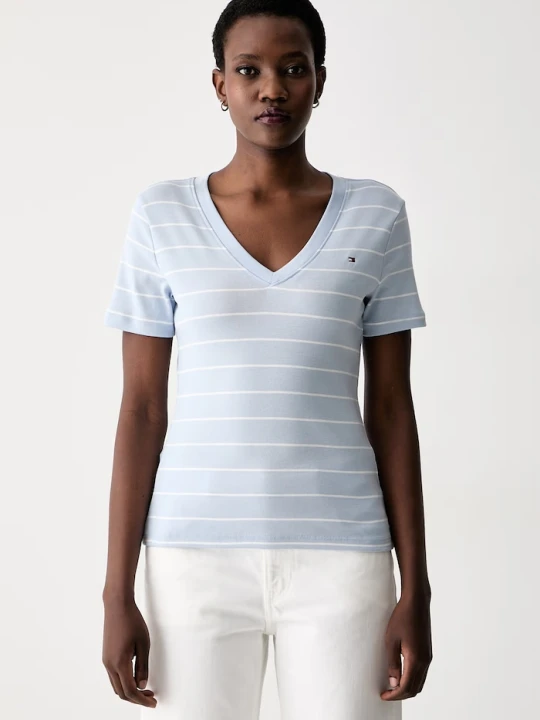 Zdjęcie produktu Tommy Hilfiger T-shirt damski bawełniany niebieski