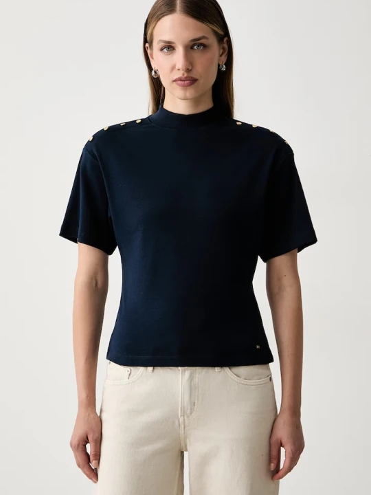 Zdjęcie produktu Tommy Hilfiger T-shirt damski bawełniany granatowy