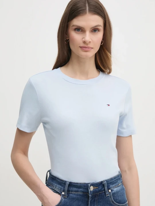 Zdjęcie produktu Tommy Hilfiger T-shirt damski bawełniany niebieski