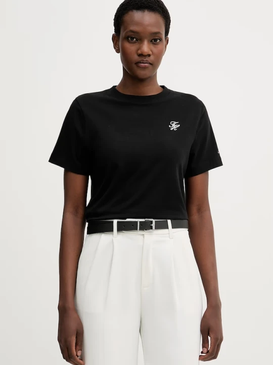 Zdjęcie produktu Tommy Hilfiger T-shirt damski z bawełną czarny