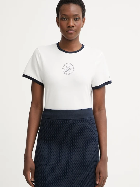 Zdjęcie produktu Tommy Hilfiger T-shirt damski z lyocellem biały