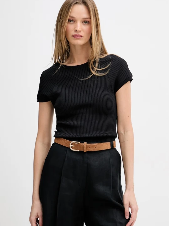 Zdjęcie produktu Tommy Hilfiger T-shirt damski z wiskozą czarny