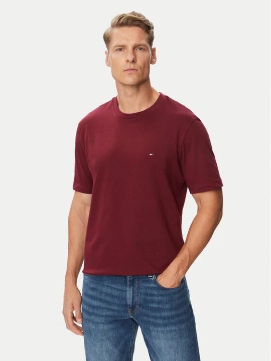 Zdjęcie produktu Tommy Hilfiger T-Shirt Ess Seasonal MW0MW39995 Bordowy Regular Fit