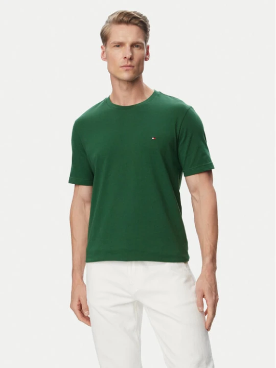 Zdjęcie produktu Tommy Hilfiger T-Shirt Ess Seasonal MW0MW39995 Zielony ciemny Regular Fit