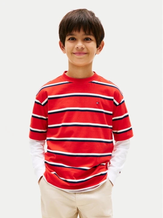 Zdjęcie produktu Tommy Hilfiger T-Shirt Essential Flag KB0KB09646 Czerwony Regular Fit