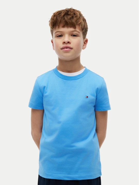 Zdjęcie produktu Tommy Hilfiger T-Shirt Essential KB0KB06879 D Niebieski jasny Regular Fit