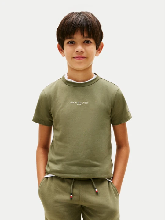 Zdjęcie produktu Tommy Hilfiger T-Shirt Essential Logo KB0KB09666 Zielony Regular Fit