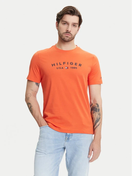 Zdjęcie produktu Tommy Hilfiger T-Shirt Fathers Day MW0MW39356 Pomarańczowy Regular Fit