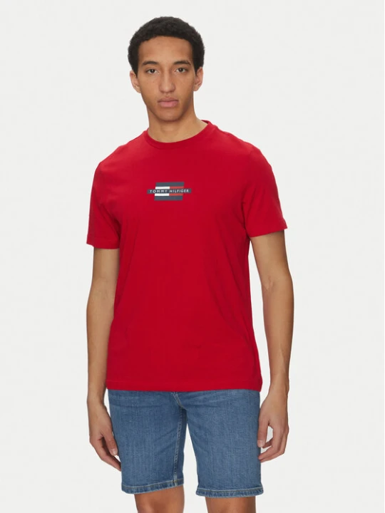 Zdjęcie produktu Tommy Hilfiger T-Shirt Flag Box MW0MW38636 Czerwony Regular Fit