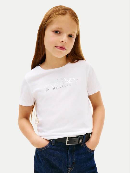 Zdjęcie produktu Tommy Hilfiger T-Shirt Foil KG0KG08974 D Biały Regular Fit