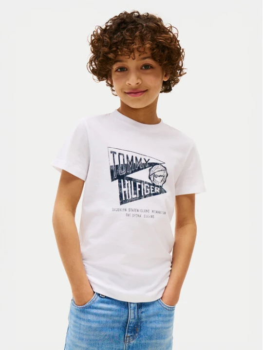 Zdjęcie produktu Tommy Hilfiger T-Shirt Graphic KB0KB09719 Biały Regular Fit