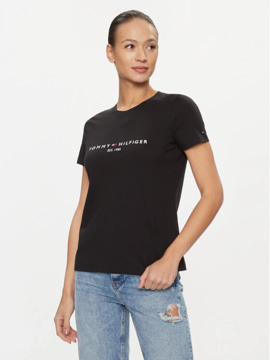 Zdjęcie produktu Tommy Hilfiger T-Shirt Heritage C-Nk WW0WW31999 Czarny Regular Fit