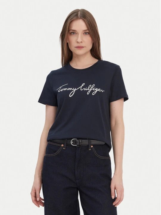 Zdjęcie produktu Tommy Hilfiger T-Shirt Heritage Graphic Tee WW0WW24967 Granatowy Regular Fit