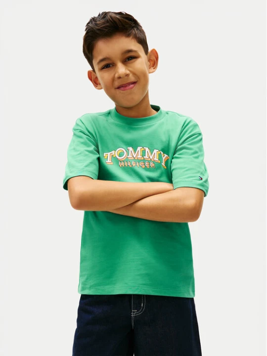 Zdjęcie produktu Tommy Hilfiger T-Shirt KB0KB10267 Zielony Regular Fit