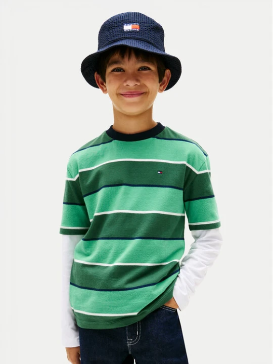Zdjęcie produktu Tommy Hilfiger T-Shirt KB0KB10298 Zielony Regular Fit
