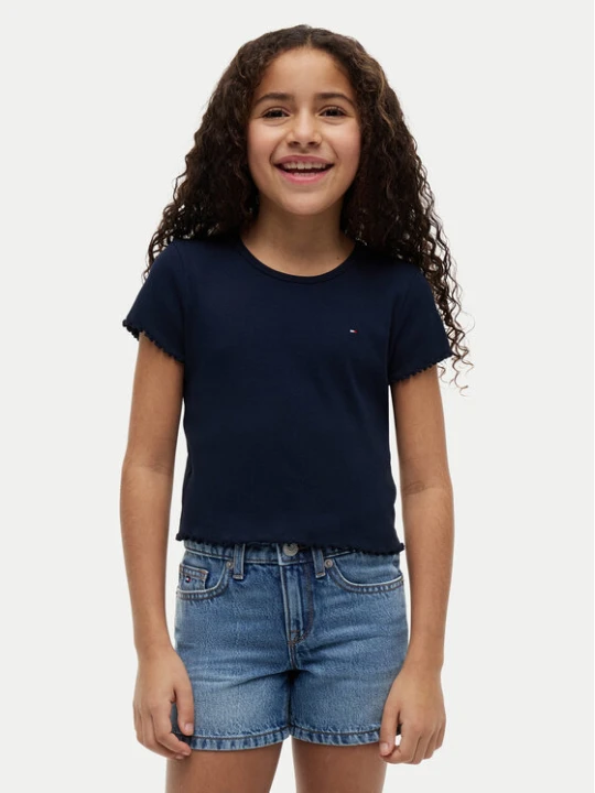 Zdjęcie produktu Tommy Hilfiger T-Shirt KG0KG08590 Granatowy Slim Fit