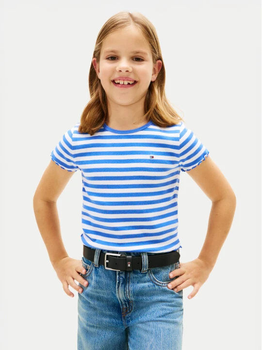 Zdjęcie produktu Tommy Hilfiger T-Shirt KG0KG08590 Niebieski Slim Fit