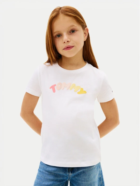 Zdjęcie produktu Tommy Hilfiger T-Shirt KG0KG09246 Biały Regular Fit
