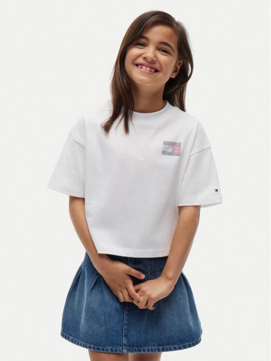 Zdjęcie produktu Tommy Hilfiger T-Shirt KG0KG09465 Biały Regular Fit