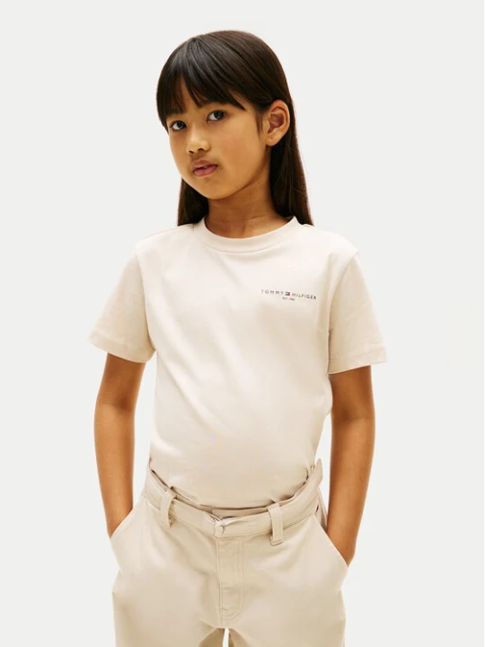 Zdjęcie produktu Tommy Hilfiger T-Shirt KS0KS00661 Beżowy Regular Fit