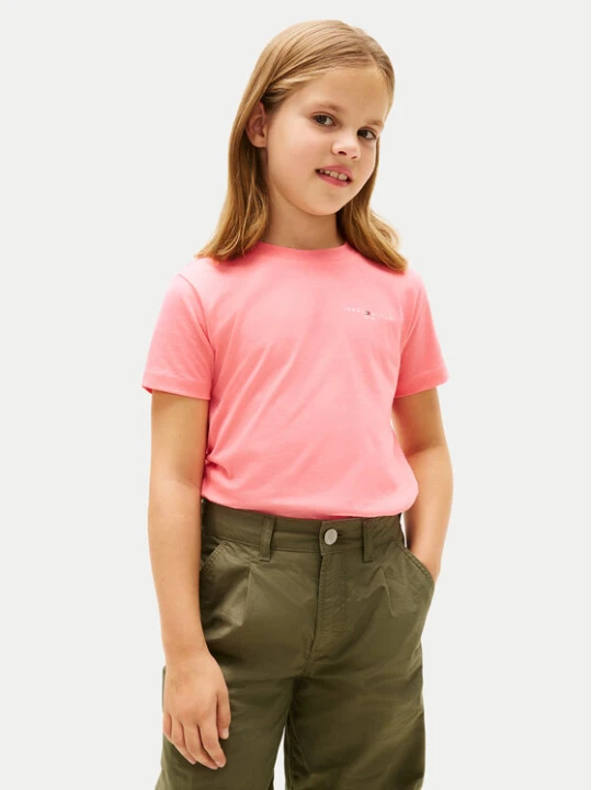 Zdjęcie produktu Tommy Hilfiger T-Shirt KS0KS00661 Różowy jasny Regular Fit