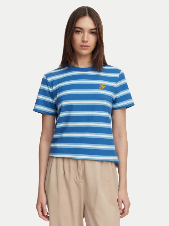 Zdjęcie produktu Tommy Hilfiger T-Shirt Logo Embroidery WW0WW48699 Niebieski Regular Fit