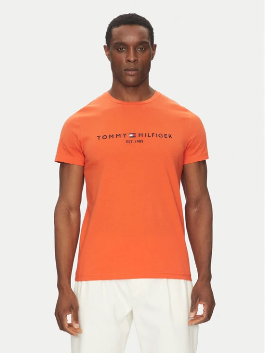 Zdjęcie produktu Tommy Hilfiger T-Shirt Logo MW0MW11797 Pomarańczowy Regular Fit