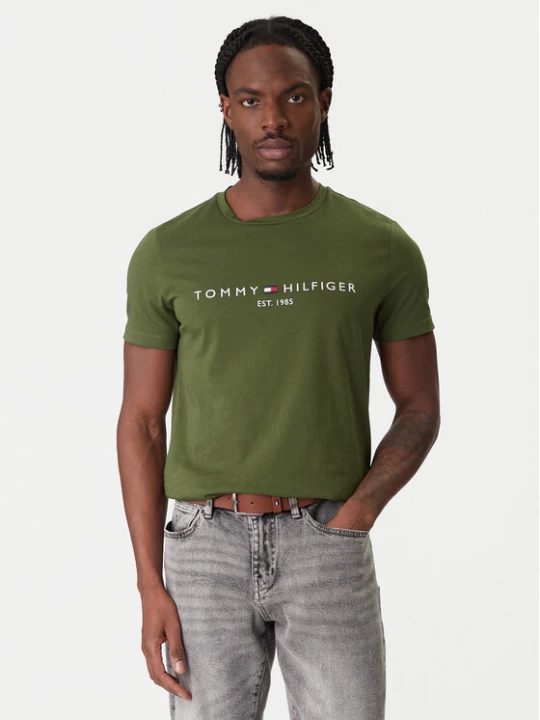 Zdjęcie produktu Tommy Hilfiger T-Shirt Logo MW0MW11797 Zielony Regular Fit