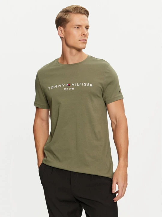 Zdjęcie produktu Tommy Hilfiger T-Shirt Logo MW0MW11797 Zielony Regular Fit