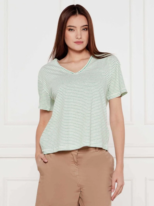 Zdjęcie produktu Tommy Hilfiger T-shirt | Loose fit | z dodatkiem lnu zielony