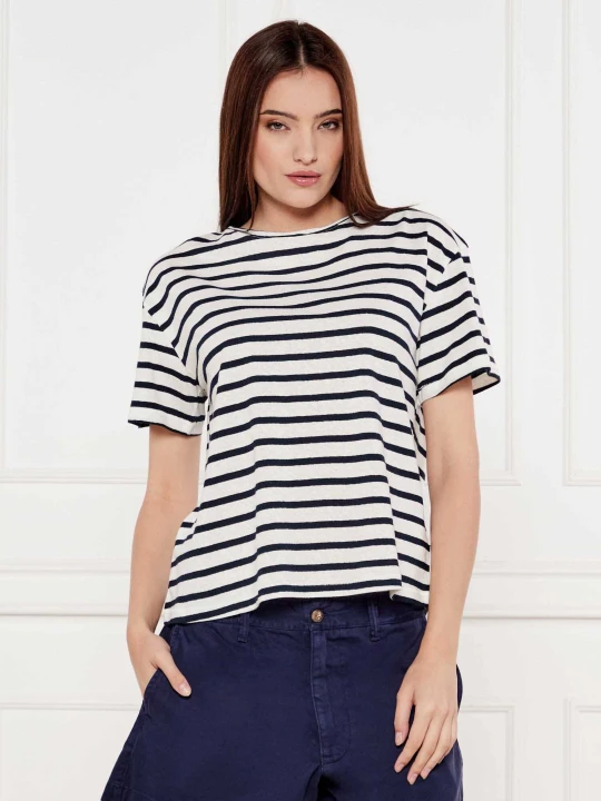 Zdjęcie produktu Tommy Hilfiger T-shirt | Loose fit | z dodatkiem lnu biały