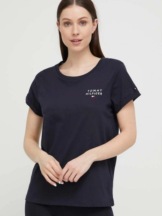 Zdjęcie produktu Tommy Hilfiger t-shirt lounge bawełniany granatowy