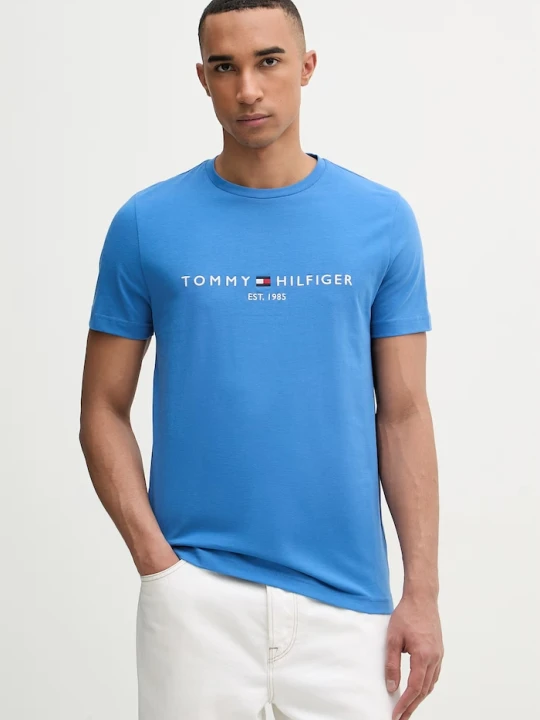 Zdjęcie produktu Tommy Hilfiger t-shirt męski bawełniany niebieski