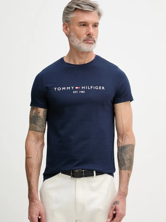 Zdjęcie produktu Tommy Hilfiger t-shirt męski bawełniany granatowy