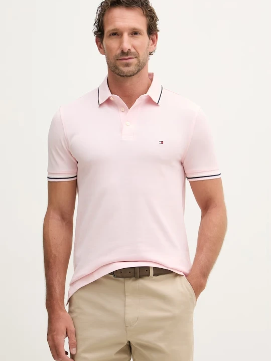 Zdjęcie produktu Tommy Hilfiger t-shirt męski bawełniany różowy