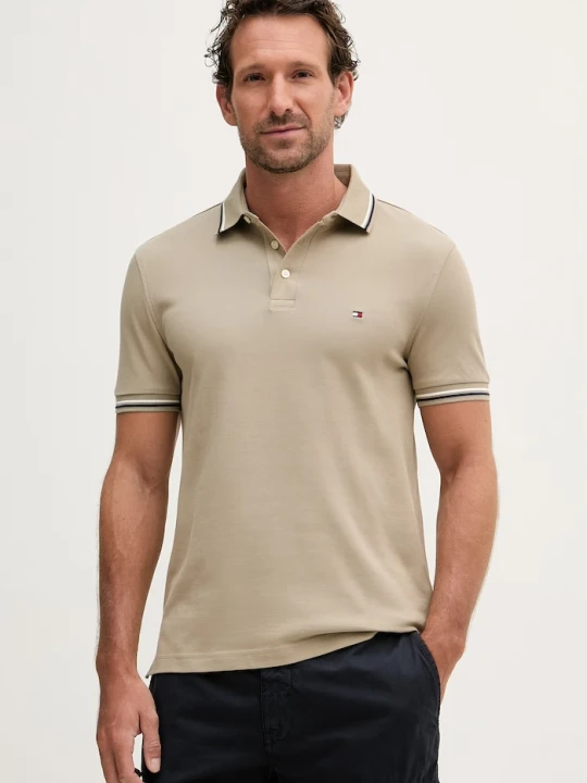 Zdjęcie produktu Tommy Hilfiger t-shirt męski bawełniany zielony