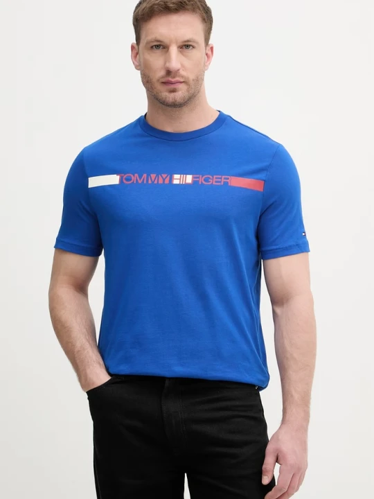 Zdjęcie produktu Tommy Hilfiger T-shirt męski bawełniany niebieski