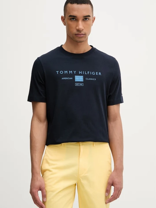 Zdjęcie produktu Tommy Hilfiger T-shirt męski bawełniany granatowy