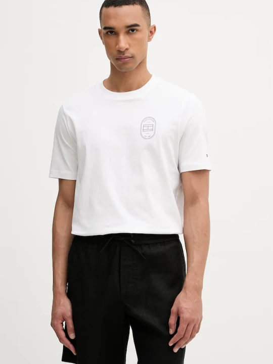 Zdjęcie produktu Tommy Hilfiger T-shirt męski bawełniany biały