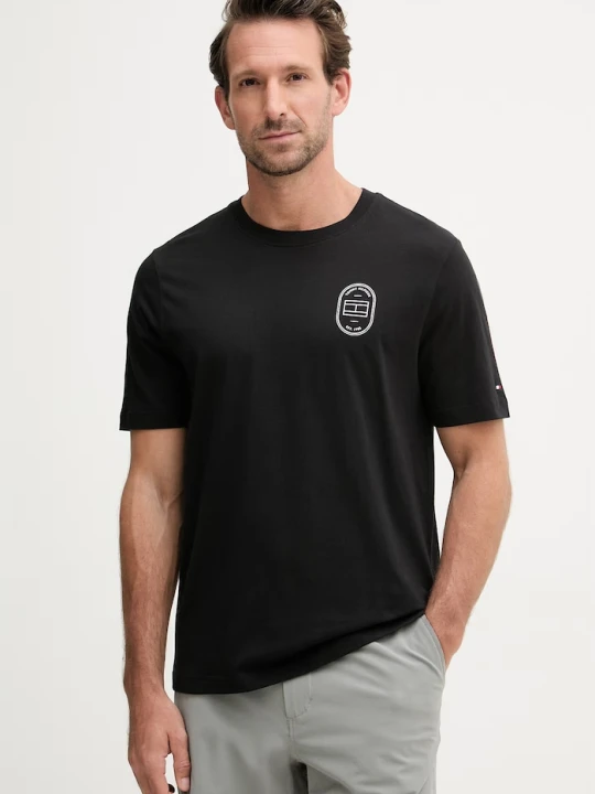 Zdjęcie produktu Tommy Hilfiger T-shirt męski bawełniany czarny