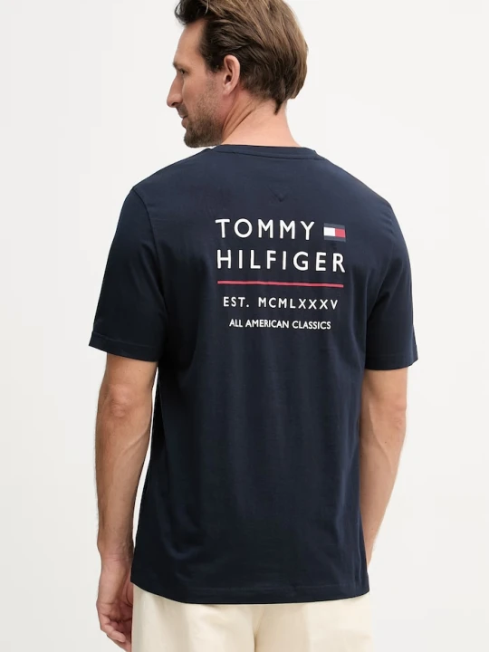 Zdjęcie produktu Tommy Hilfiger T-shirt męski bawełniany granatowy