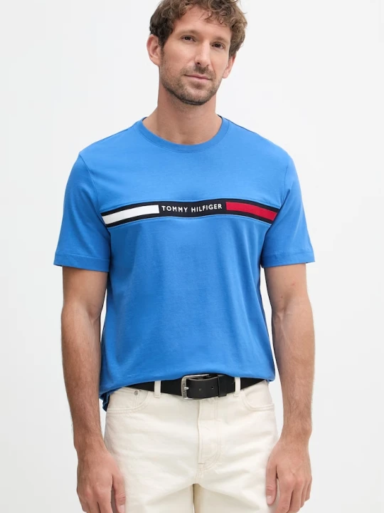 Zdjęcie produktu Tommy Hilfiger T-shirt męski bawełniany niebieski