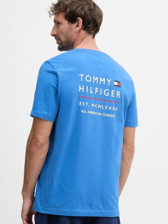 Zdjęcie produktu Tommy Hilfiger T-shirt męski bawełniany niebieski