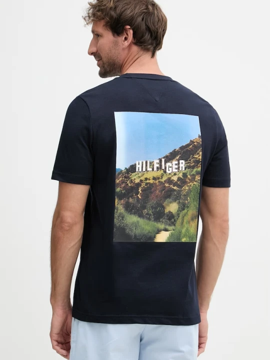 Zdjęcie produktu Tommy Hilfiger T-shirt męski bawełniany granatowy