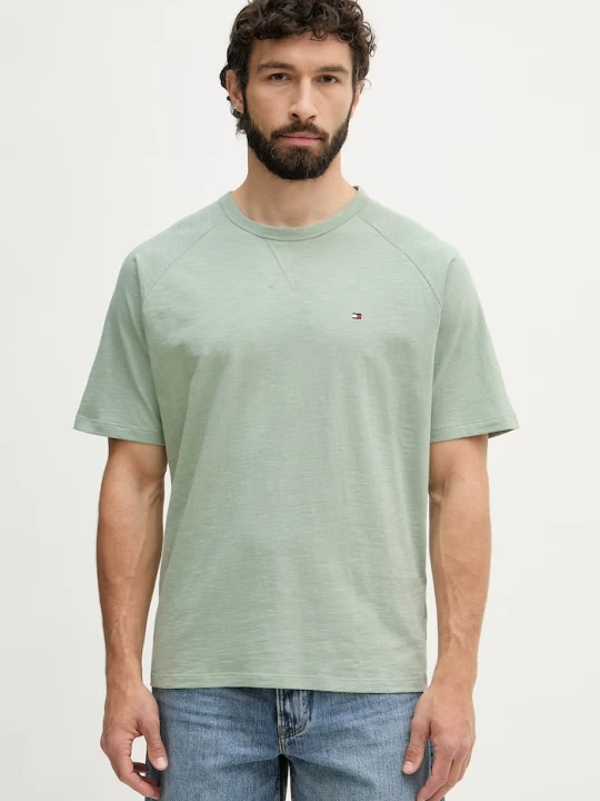 Zdjęcie produktu Tommy Hilfiger T-shirt męski bawełniany zielony