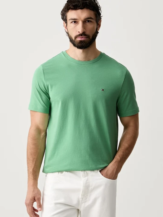 Zdjęcie produktu Tommy Hilfiger T-shirt męski bawełniany zielony