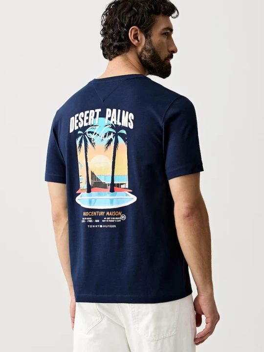 Zdjęcie produktu Tommy Hilfiger T-shirt męski bawełniany granatowy