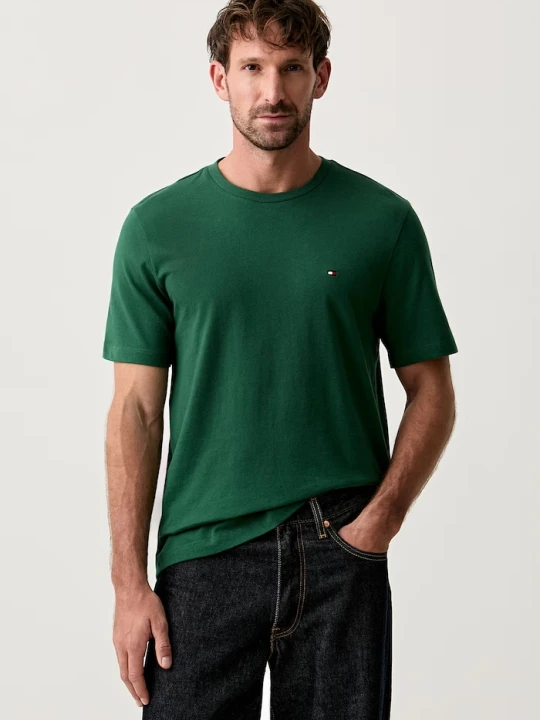 Zdjęcie produktu Tommy Hilfiger T-shirt męski bawełniany zielony