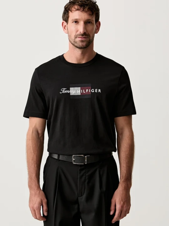 Zdjęcie produktu Tommy Hilfiger T-shirt męski bawełniany czarny